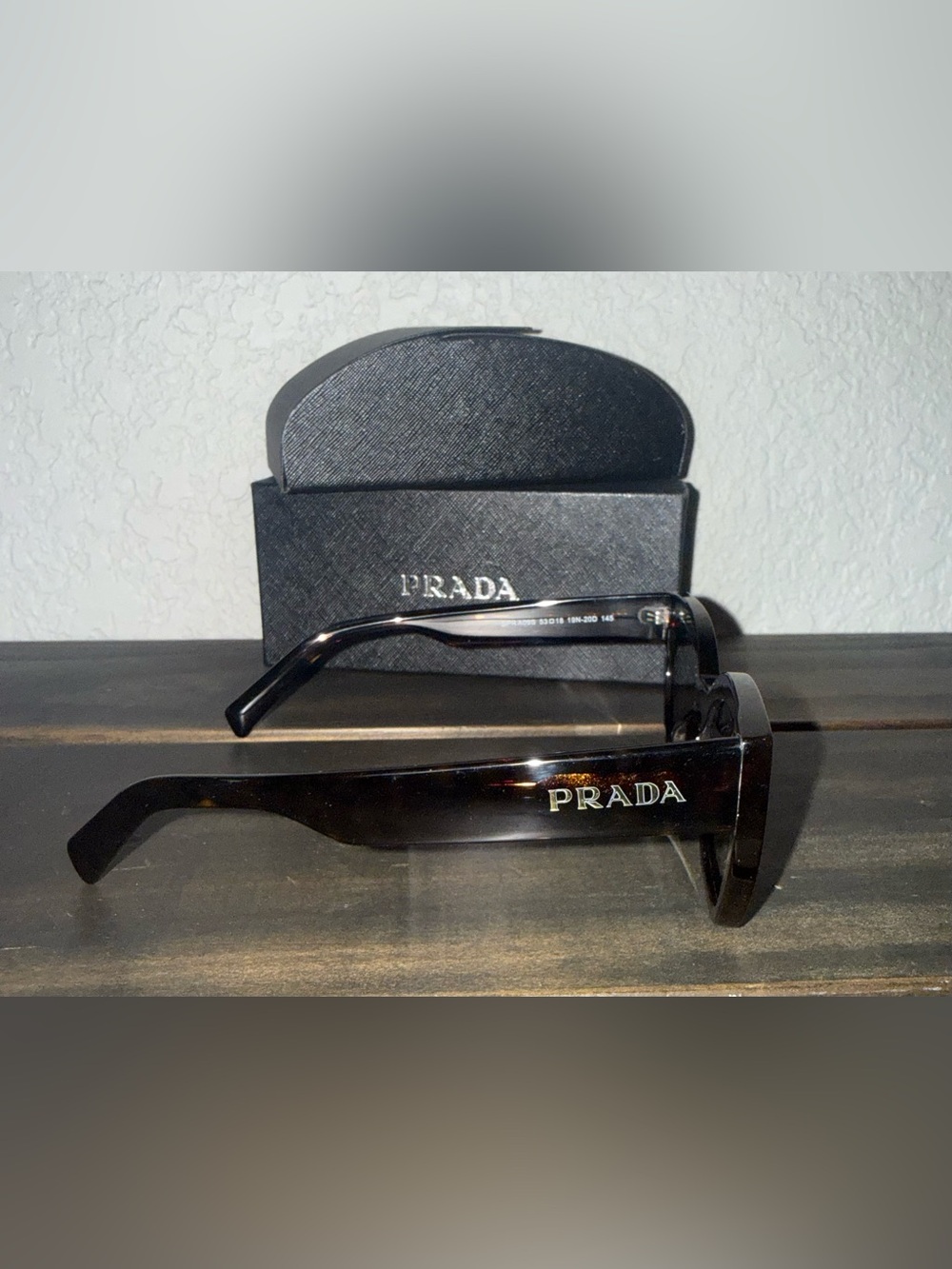 Prada Women’s Sunglasses Tortoiseshell with Gold Logo